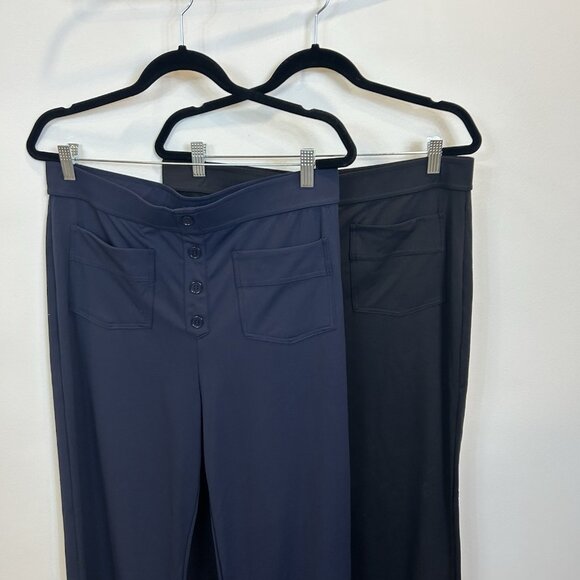 Lot Of 2 NWT Halara XL High Waisted Button Multiple Pockets Straight Leg Pants - Picture 2 of 10